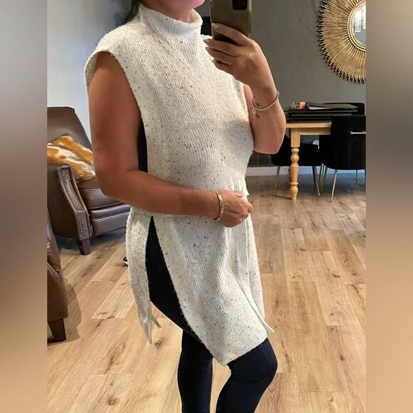 Chloe & Jasmine Long Poncho Sweater Cover Up - Picture 3 of 16